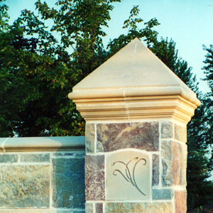 Cast Stone Landscape Wall Cap #6